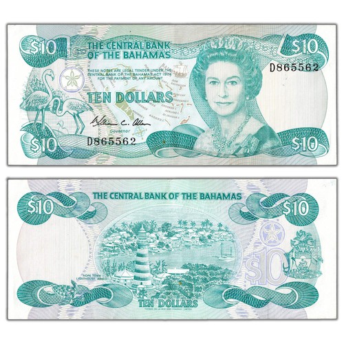 Bahamas 1974 10 ten - (1984), $10
