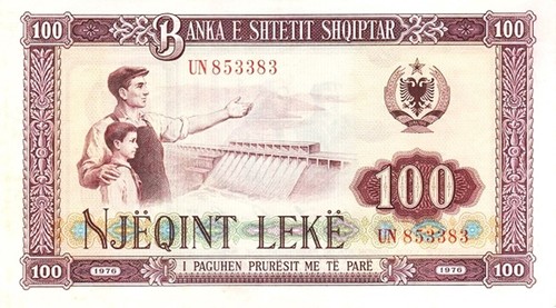 Albania 100 leke anno 1976 - anno,