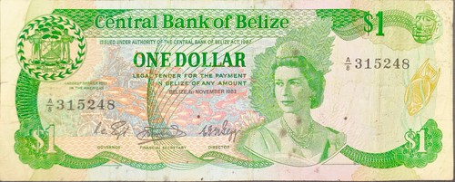 Banconota belize bel - belize, bel.dollar