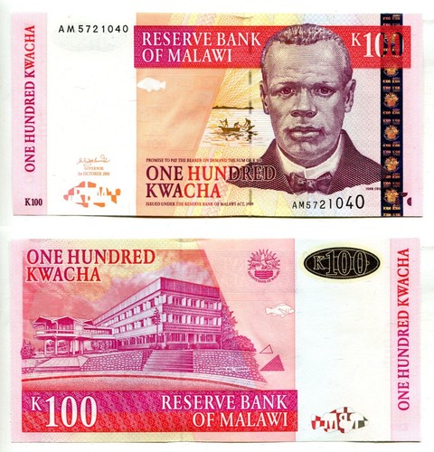 100 kwacha malawi - kwacha, 1.10.2001
