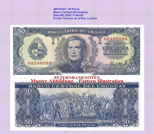 Uruguay pesos 1967 - 50, aunc